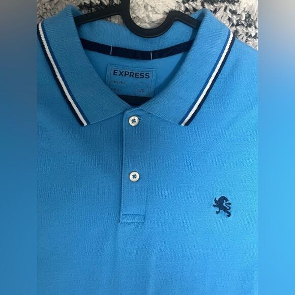 Express Men’s Pique Polo Size L - Picture 2 of 7
